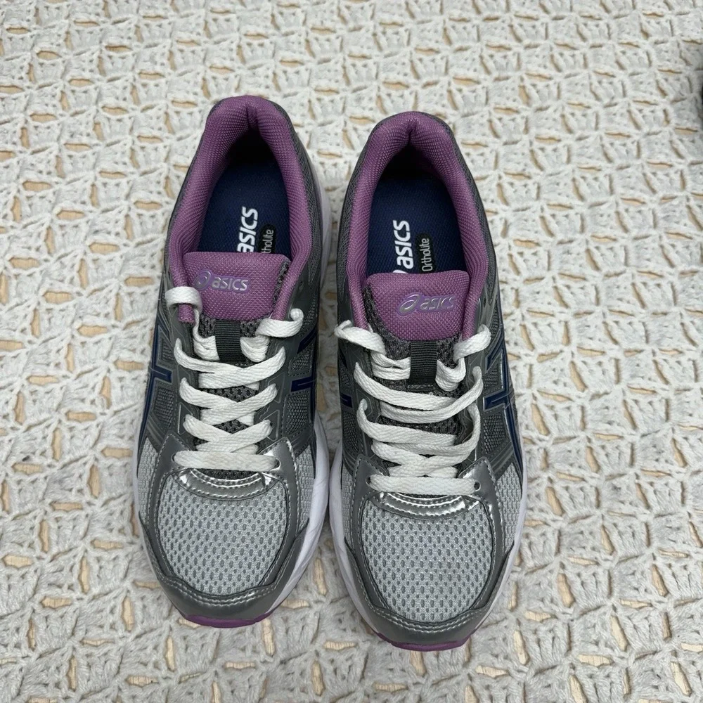 Asics Womens Running Shoes Sneakers Size 7.5 Gray Gel Contend 4 T765N